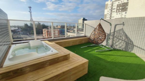 Apartamento Sofisticado Ed Del Paine terraço com hidro